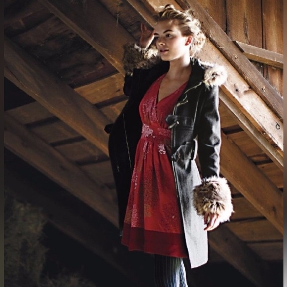 Elevenses Deep Woods, wool coat Anthropologie 14 - Picture 3 of 5